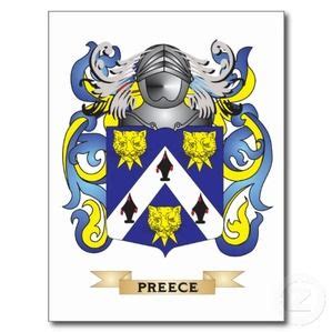 a coat of arms with the words preece on it