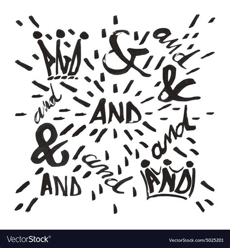 Ampersand and typo set Royalty Free Vector Image