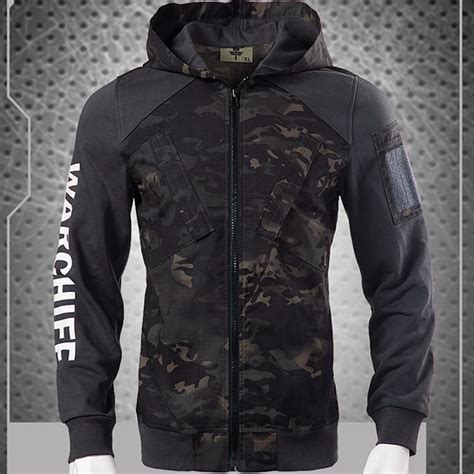 2018 New Man tactical Camouflage & pure patch jacket/ Tactical hoody ...