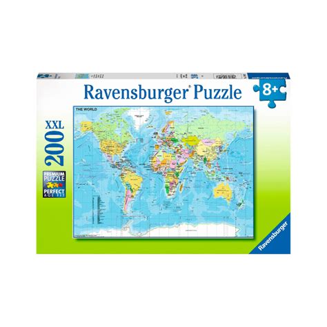 Ravensburger – 200 Piece Puzzle: Map of the World | Little Knick Knacks