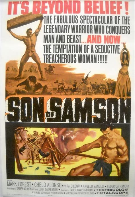 SON OF SAMSON MOVIE POSTER Mark Forest Linen-backed! Gladiator Film ...