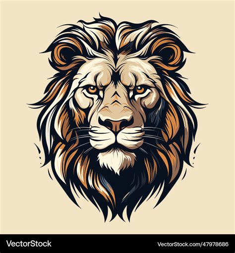 Magnificent lions head Royalty Free Vector Image