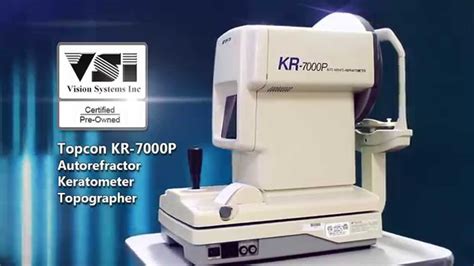 Topcon KR 7000P Autorefractor Keratometer Topographer - YouTube