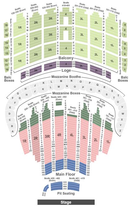 Chicago Theatre Seating Chart with Seat Numbers | TickPick