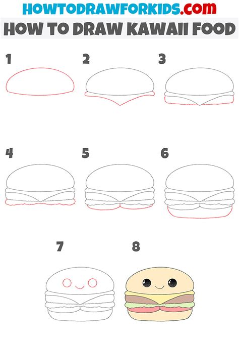 How to Draw Kawaii Food - Easy Drawing Tutorial For Kids