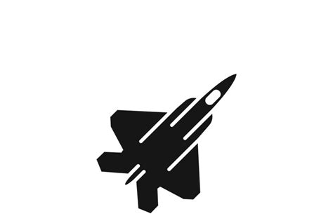 Air force navy airforce vector military plane or fighter jet icon By ...