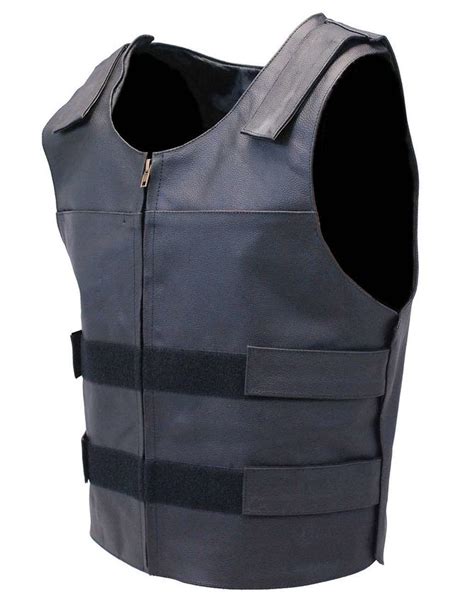 Black Police Safety Vest w/Front Zipper #VM945ZK - Jamin Leather®