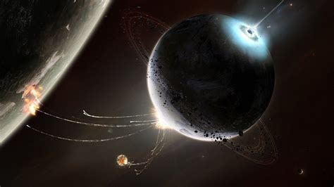 artwork fantasy art space space art planet explosion wallpaper ...