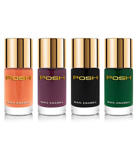 Posh - Multi Glossy Nail Polish ( Pack of 4 ): Buy Posh - Multi Glossy Nail Polish ( Pack of 4 ...