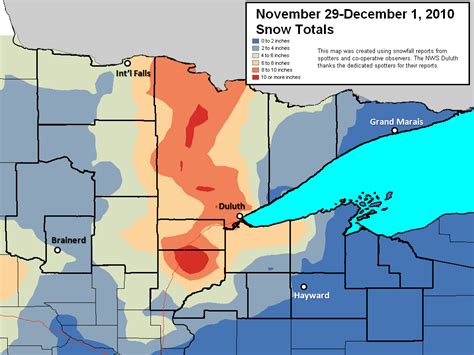 Snow Accumulation Map Minnesota - Snow