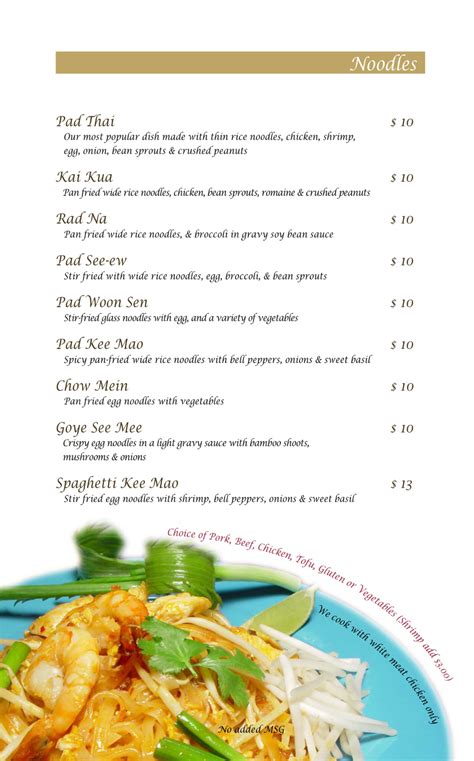 All Day Menu - Exotic Thai Bistro