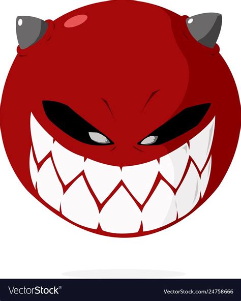 Smile evil Royalty Free Vector Image - VectorStock | Creepy smile ...