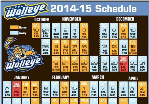 Toledo Walleye Schedule 2024-2024 - Liesa Pamella