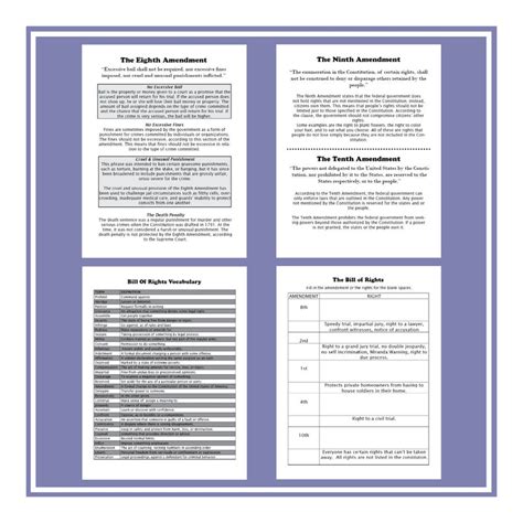 Bill of Rights & Preamble Worksheets - Etsy