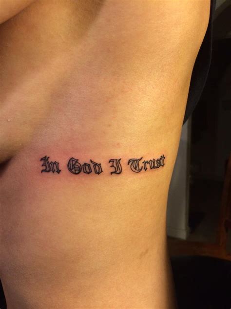 In God We Trust Tattoo Small ~ 30+ Expressive In God We Trust Tattoo ...