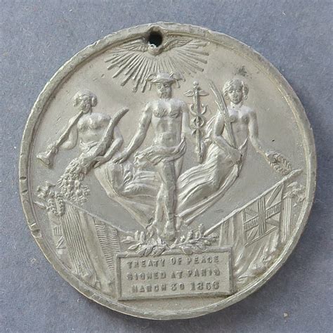 GB Peace Treaty of Paris 1856 medal in White Metal end of Crimean War ...