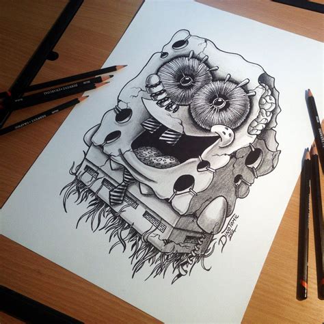 Sponge bob drawing by AtomiccircuS | Realistic pencil drawings ...