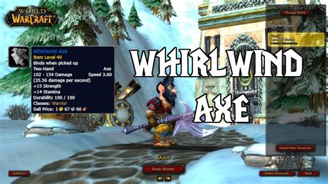 [Classic WoW] Getting The Whirlwind Axe - YouTube