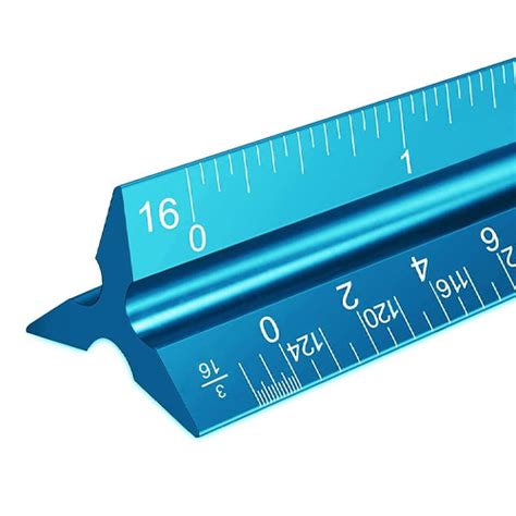 12" Aluminum Architect Scale, Triangular Scale, Scale Ruler for Blueprint, Triangle Ruler ...