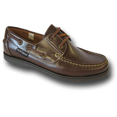 Hellsman Mens Leather Deck Shoes - Brown - Edinburgh Outdoor Wear