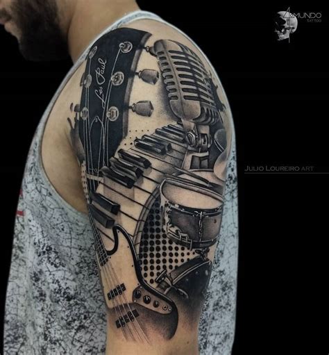 Musical Instruments | Music tattoo designs, Music tattoo sleeves, Arm tattoos for guys