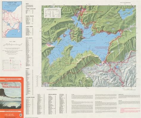 Map of Lake Waikaremoana. | Items | National Library of New Zealand | National Library of New ...