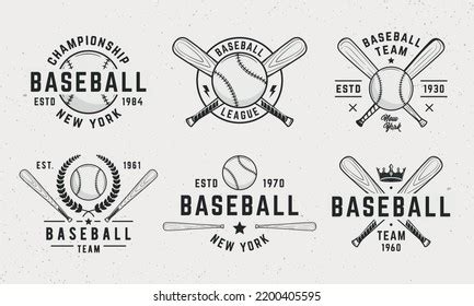 Baseball Emblems Logos Badges Templates Set Stock Vector (Royalty Free) 2200405595 | Shutterstock