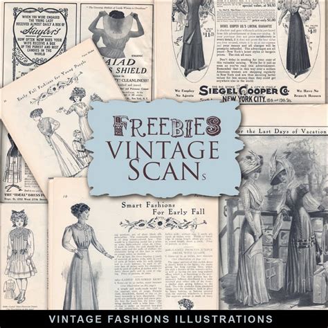 Freebies Vintage Fashion Illustrations:Far Far Hill - Free database of digital illustrations and ...