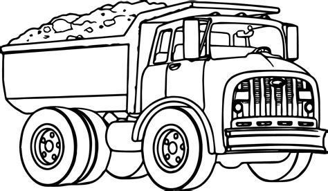 Coloring Pages | Vehicles Dump Truck Coloring Pages