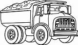 Dump Truck Coloring sketch template