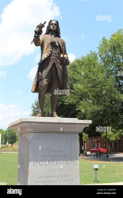 James Oglethorpe statue in Augusta, Georgia Stock Photo - Alamy