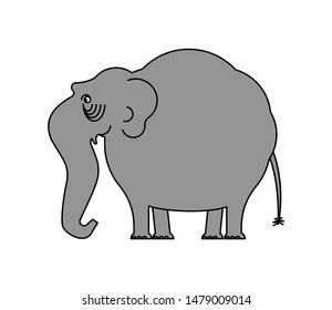 Gray Elephant Cartoon Isolated Animal Vector Stock Vector (Royalty Free) 1479009014 | Shutterstock