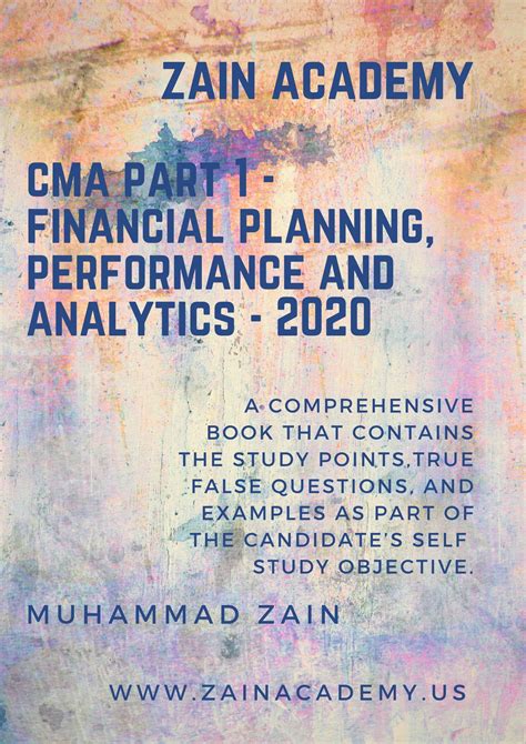 CMA Part 1 Financial Planning, Performance and Analytics 2020