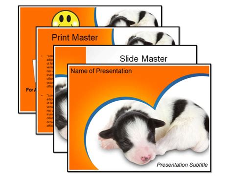 Puppy PowerPoint Template (PPT Slides) - Download 4 or 21 Slides Now