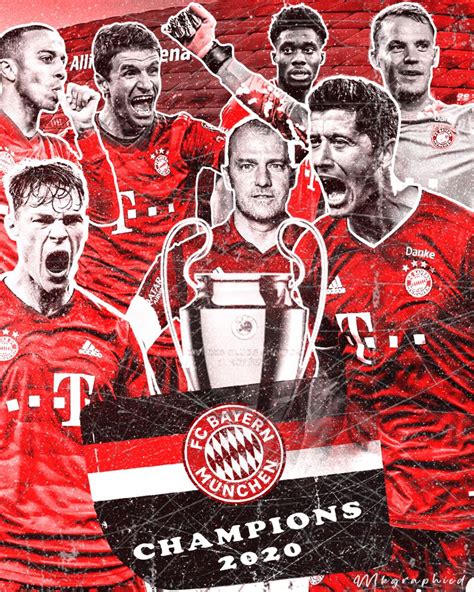 Bayern munchen 2020 Champion League poster design | Fc bayern munich ...