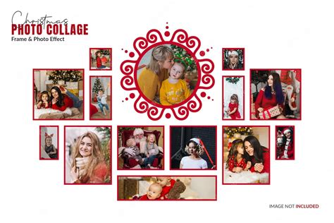 Premium PSD | Christmas photo collage design template and photo collage ...