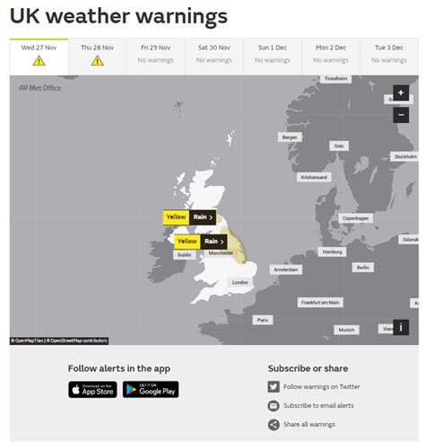 Weather warnings guide - Met Office