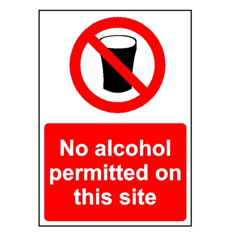 Safety Signage - No Alcohol Permitted Sign