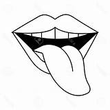 Tongue Coloring Clipart Getdrawings Sketch Page sketch template