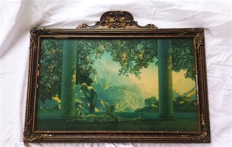 Original Maxfield Parrish Print Daybreak 1920's Framed