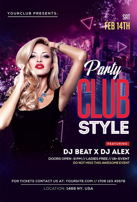 Club Style Free PSD Flyer Template #free #flyer #psd #template #freeflyer #club #clubflyer # ...