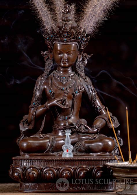 Nepalese Copper Vajrasattva Statue Bodhisattva of the Buddhist Mahayana ...