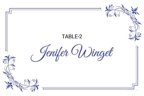 38+ Wedding Place Card Templates