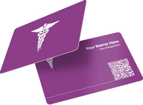 Doctor logo purple business card 4