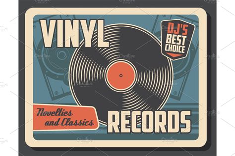 Retro music vintage vinyl record ~ Illustrations ~ Creative Market
