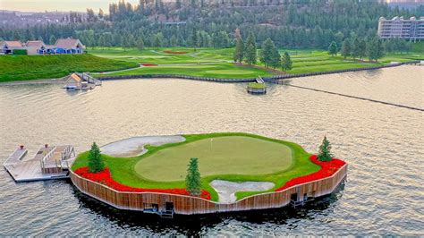 Floating Green Golf Course Tour | Coeur d'Alene Resort - YouTube