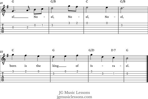 The First Noel chords, guitar tabs, and fingerstyle arrangement - JG Music Lessons