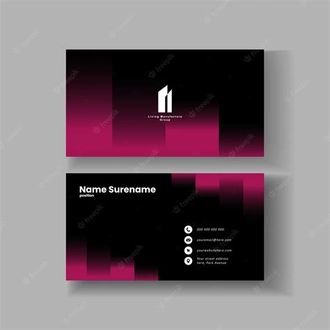 Premium Vector | Modern business card with vibrant colors