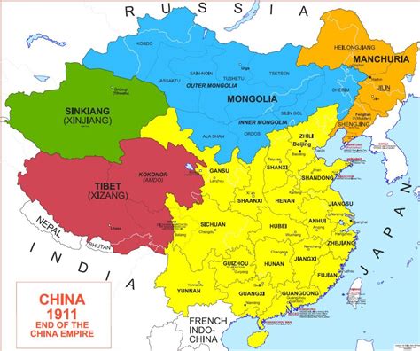 Map of China 1911 | China map, Geography map, Historical maps