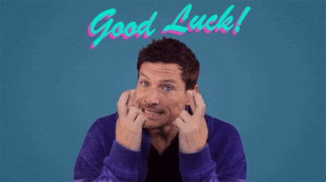 Simon Rex Good Luck GIF by reactionseditor - Find & Share on GIPHY